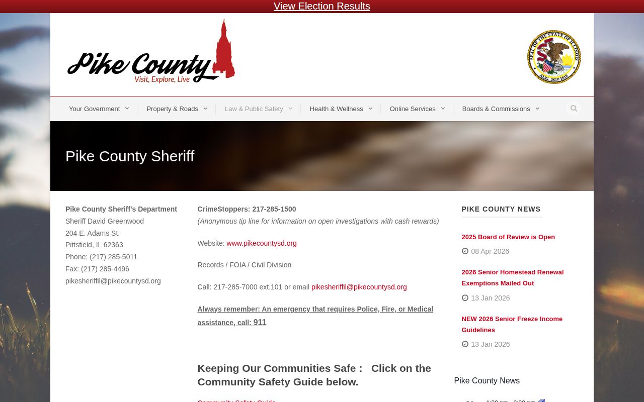 Pike County Jail release records sheriff contact page